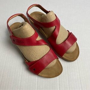 Taos Wedge Sandals Red Hook & Loop 10-10.5 EU 41